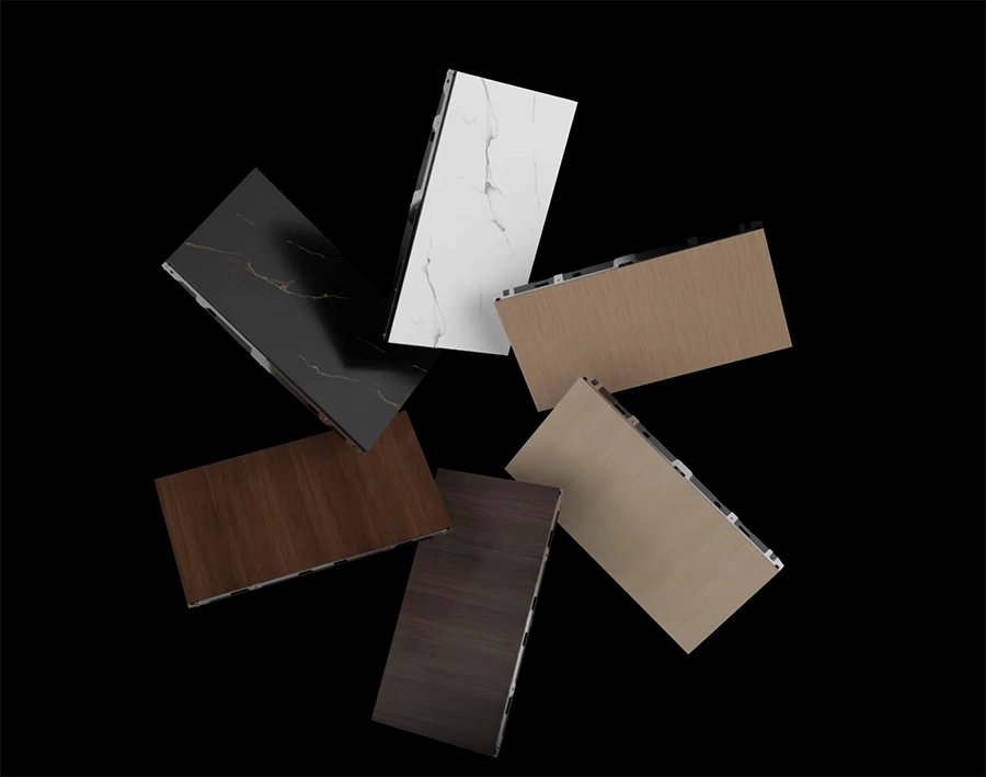 CERAMIC LED TILE DISPLAY WOOD PATTERN MARBLE