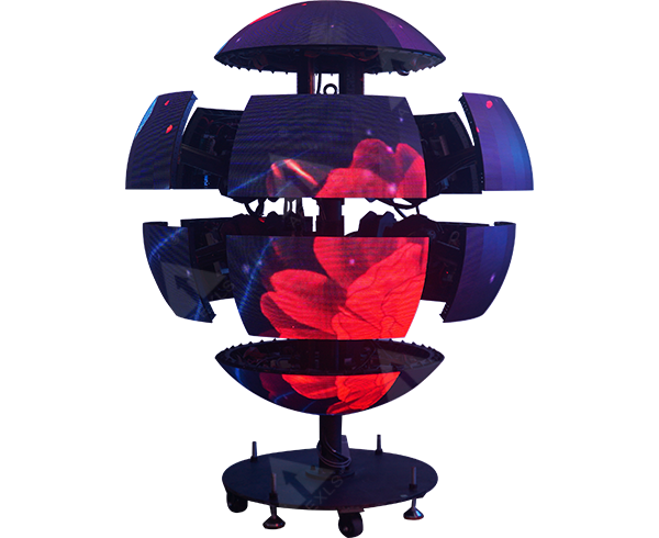 Kinetic led sphere display