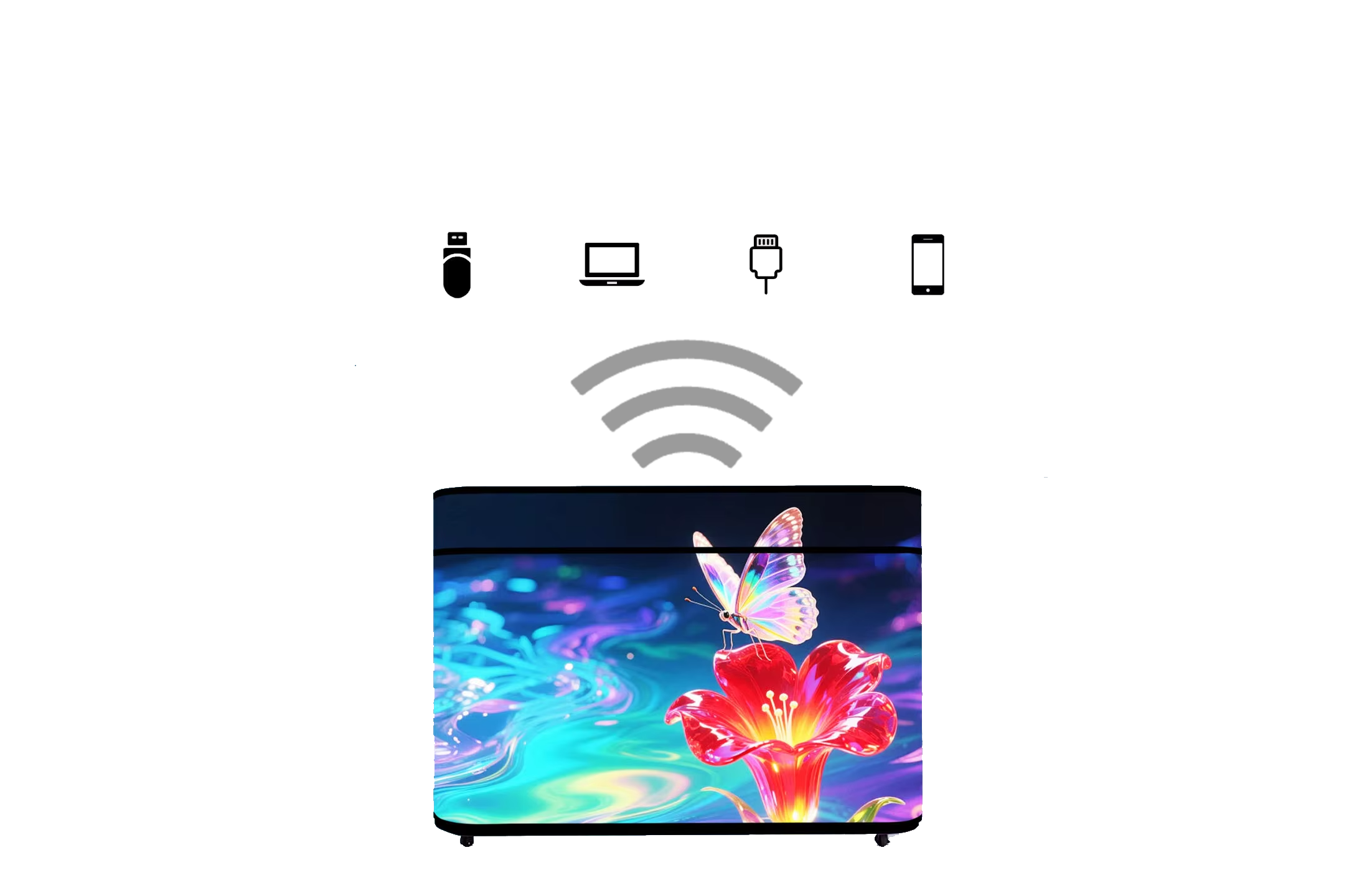 curved front table led display