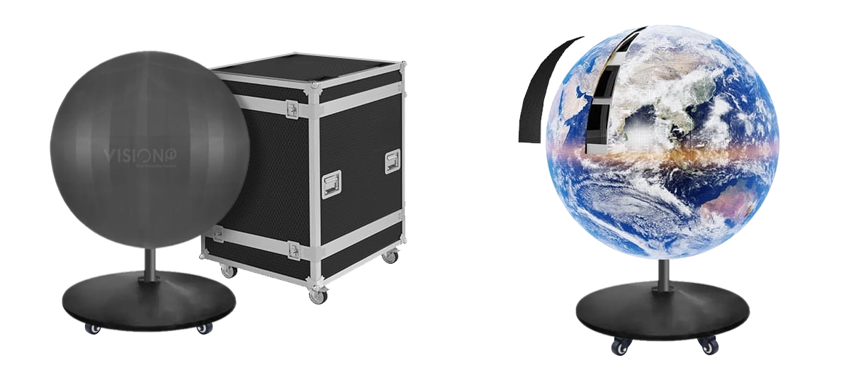 led sphere display for exhibitions and events
