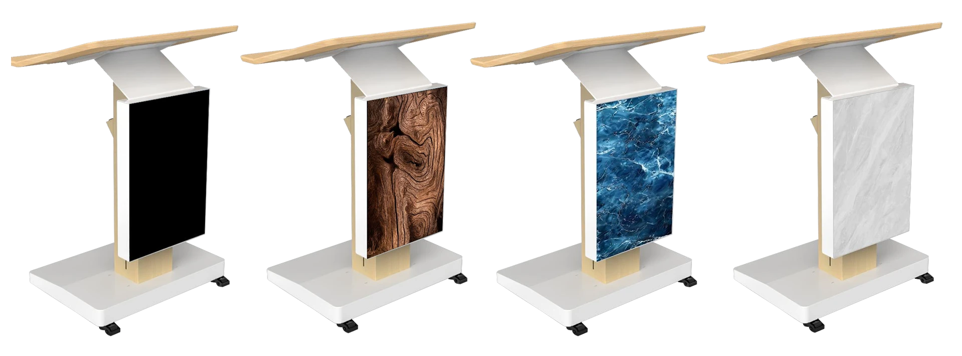 LED Podium Display with Custom Surface Texture