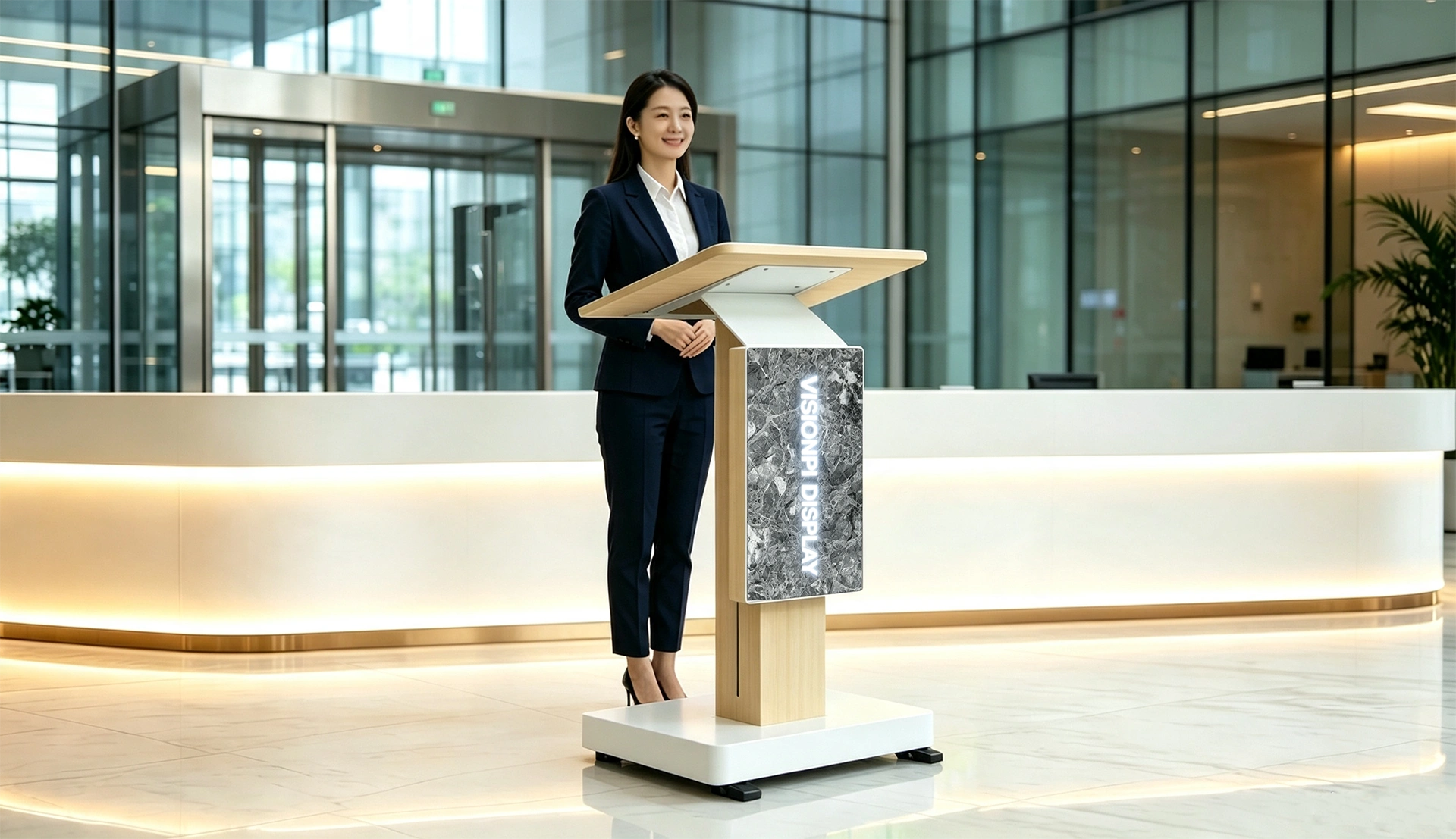 visionpi textured led display podium